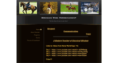 Desktop Screenshot of brendanwisehorsemanship.com