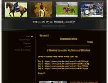 Tablet Screenshot of brendanwisehorsemanship.com